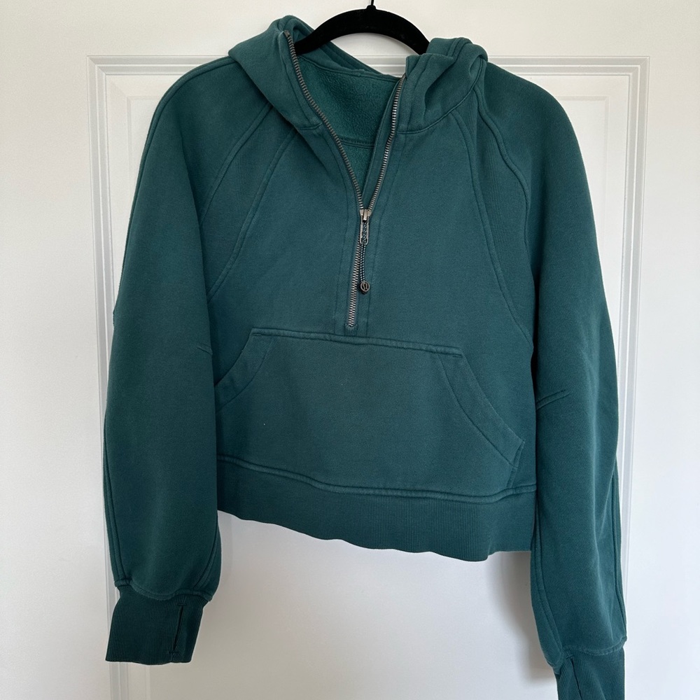 Lululemon Scuba Oversized half-zip hoodie in Green Jasper